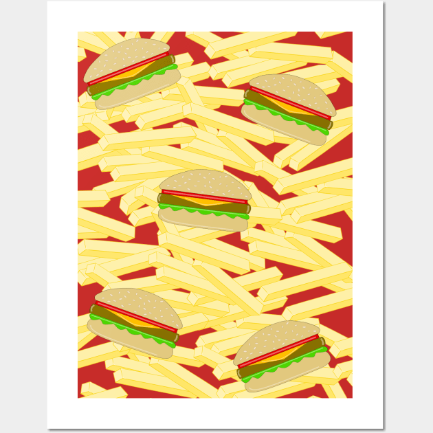 FAST Food Burgers And Fries Wall Art by SartorisArt1